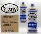 Preview: Mitsubishi, Fargo Brown Metallic, C46 / PV8: 400ml Sprühdose + 400ml Klarlack - Set, von ATW Autoteile West.